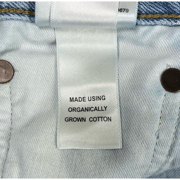 Agolde Criss Cross Straight Frayed High Rise Denim Jeans Button Fly Size 26 - Picture 13 of 13